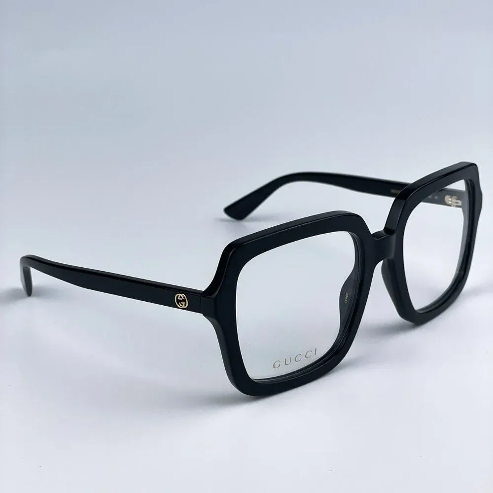 NEW Gucci GG1318O 001 Black Square Women Eyeglasses
